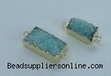 NGC368 15*20mm - 18*30mm freeform druzy agate gemstone connectors