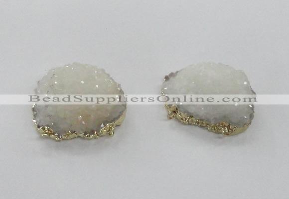 NGC435 25*35mm - 35*40mm freeform druzy agate gemstone connectors