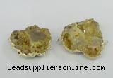 NGC441 25*35mm - 35*45mm freeform druzy agate gemstone connectors