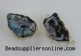 NGC448 18*25mm - 25*35mm freeform druzy agate gemstone connectors