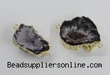 NGC450 18*25mm - 25*35mm freeform druzy agate gemstone connectors