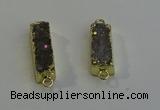 NGC5030 10*35mm - 10*40mm rectangle druzy agate connectors