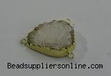 NGC5042 25*30mm - 35*40mm freeform druzy quartz connectors