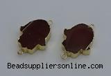 NGC5116 22*30mm - 25*35mm hamsahand agate gemstone connectors