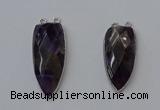 NGC5149 16*35mm - 18*40mm arrowhead amethyst connectors