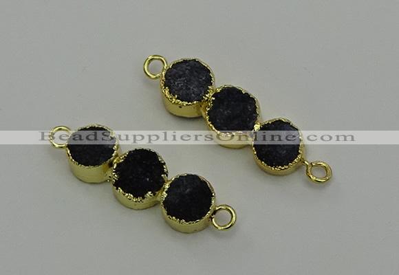 NGC5215 10*30mm druzy agate gemstone connectors wholesale