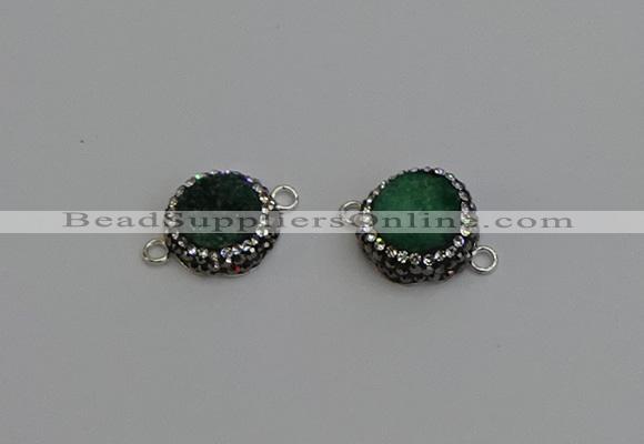 NGC5228 12mm - 14mm freeform druzy agate connectors wholesale