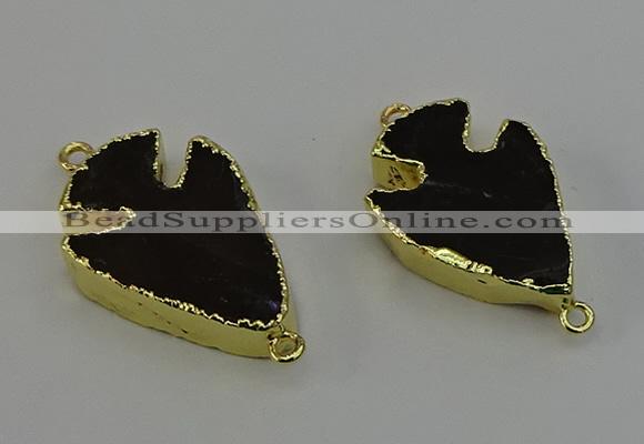 NGC5386 20*35mm - 25*40mm arrowhead smoky quartz connectors