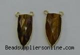 NGC5412 16*35mm - 18*40mm arrowhead yellow tiger eye connectors