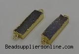 NGC5422 10*30mm - 11*32mm rectangle druzy agate connectors