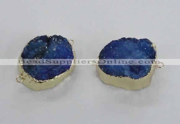 NGC550 22*30mm - 25*30mm freeform druzy agate connectors