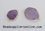 NGC554 18*25mm - 30*35mm freeform lavender amethyst  connectors