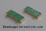 NGC5685 12*35mm rectangle amazonite connectors wholesale