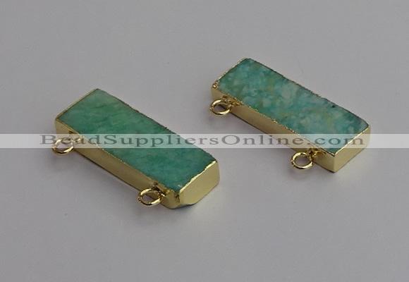 NGC5685 12*35mm rectangle amazonite connectors wholesale