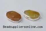 NGC575 18*25mm - 22*30mm freeform agate gemstone connectors