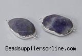 NGC576 18*25mm - 22*30mm freeform agate gemstone connectors