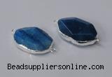 NGC578 18*25mm - 22*30mm freeform agate gemstone connectors