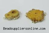 NGC601 15*20mm - 30*35mm freeform druzy agate connectors wholesale