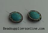 NGC6554 16*20mm oval turquoise connectors wholesale