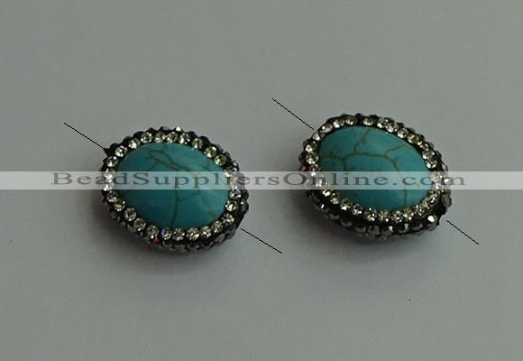 NGC6554 16*20mm oval turquoise connectors wholesale