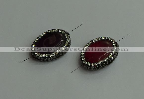 NGC6565 16*20mm oval candy jade connectors wholesale