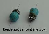 NGC6613 12*22mm - 13*20mm teardrop turquoise connectors wholesale