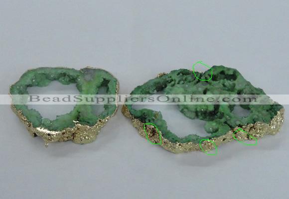 NGC705 45*75mm - 60*70mm freeform druzy agate connectors