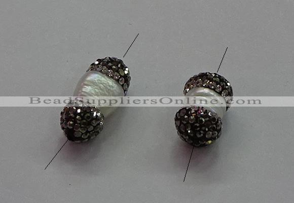 NGC7503 8*14mm - 8*20mm nuggets shell pearl connectors wholesale