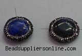 NGC7522 25mm coin lapis lazuli connectors wholesale