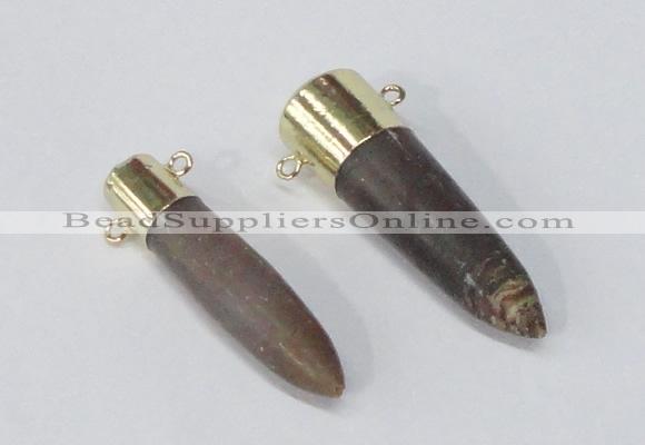 NGC994 10*40mm – 15*50mm bullet agate gemstone connectors