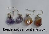 NGE10 13*18mm - 15*20mm nuggets amethyst & citrine earrings wholesale