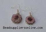 NGE123 8*12mm - 12*16mm freeform druzy agate gemstone earrings