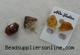 NGE135 12*14mm - 13*18mm nuggets citrine gemstone earrings