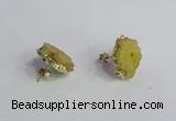 NGE139 12*14mm - 15*18mm freeform druzy agate gemstone earrings