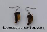 NGE153 11*20mm – 11*22mm oxhorn tiger eye gemstone earrings