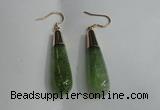 NGE16 10*40mm teardrop agate gemstone earrings wholesale