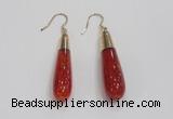 NGE19 10*40mm teardrop agate gemstone earrings wholesale