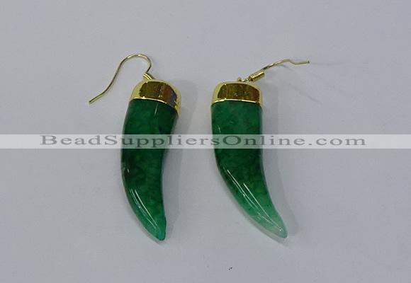 NGE231 10*40mm - 12*45mm oxhorn agate gemstone earrings wholesale