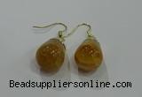 NGE234 15*20mm teardrop agate gemstone earrings wholesale