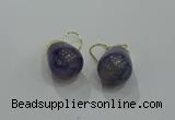 NGE235 15*20mm teardrop agate gemstone earrings wholesale