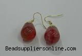 NGE236 15*20mm teardrop agate gemstone earrings wholesale