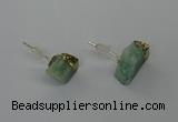 NGE310 6*8mm - 8*10mm nuggets amazonite earrings wholesale