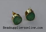 NGE317 12mm - 14mm freeform druzy agate earrings wholesale