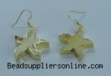 NGE389 20mm - 22mm starfish druzy agate earrings wholesale