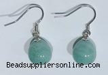 NGE427 10*10mm teardrop amazonite earrings wholesale