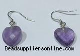 NGE431 10*10mm heart-shaped amethyst earrings wholesale