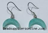 NGE433 10*14mm moon-shaped amazonite earrings wholesale