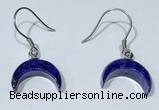 NGE434 10*14mm moon-shaped lapis lazuli earrings wholesale