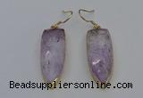 NGE5052 12*35mm - 15*40mm arrowhead amethyst pendants wholesale