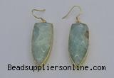 NGE5060 12*35mm - 15*40mm arrowhead amazonite pendants wholeasle